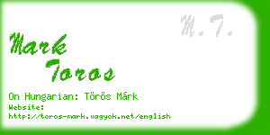 mark toros business card